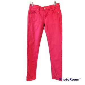 BCBG Maxazria Pink Pant Geranium Skinny Jeans Size 27